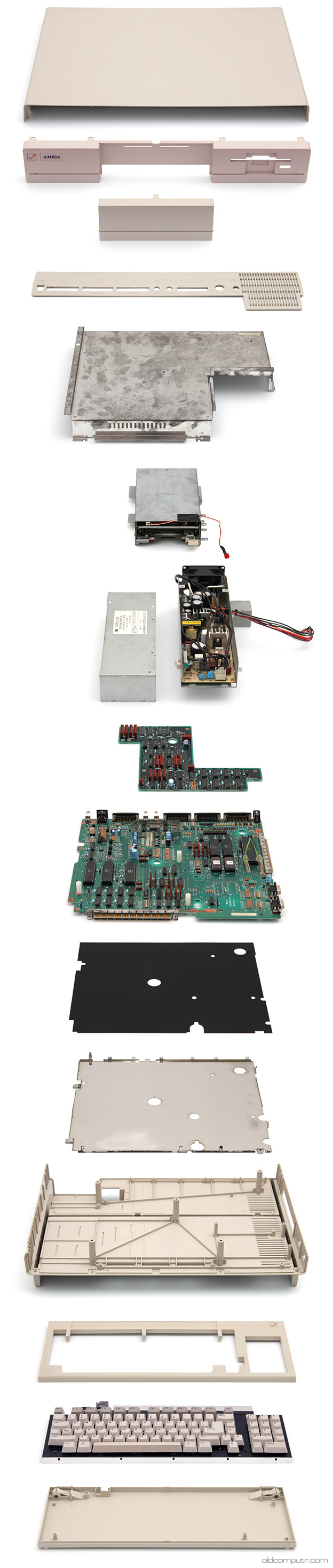 Commodore Amiga 1000 - Exploded View