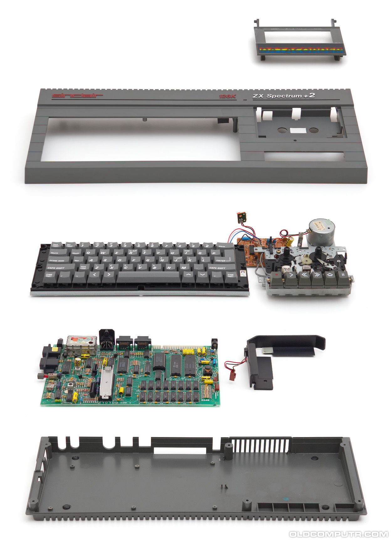 Sinclair ZX Spectrum +2 - Exploded view