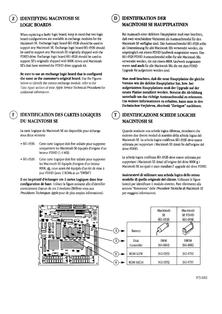 Identifying Macintosh SE Logic Boards