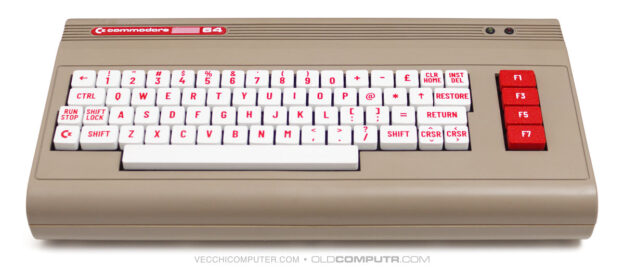 Commodore 64 island-style keycaps - in place