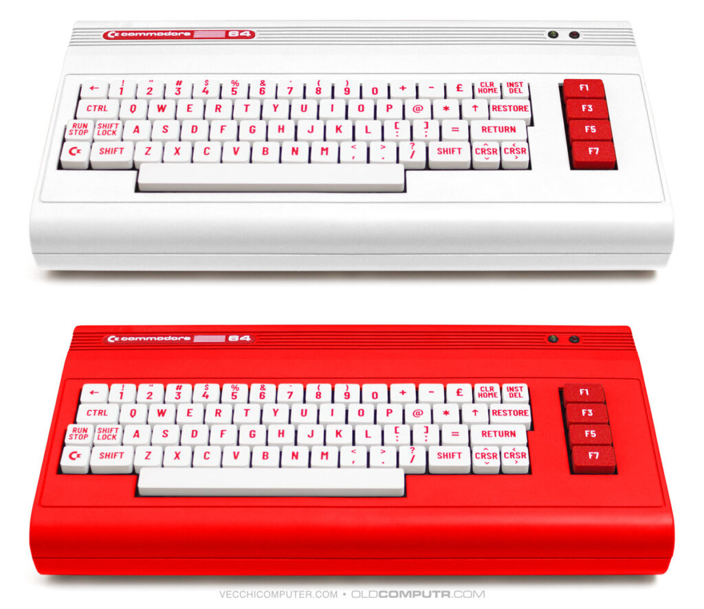 Commodore 64 island-style keycaps - case colours