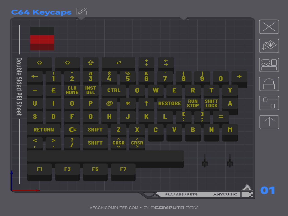 Commodore custom keycaps - Slicer